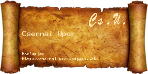 Csernai Upor névjegykártya